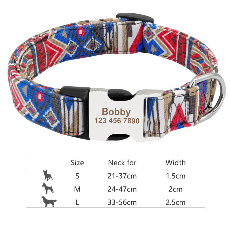 Adjustable Nylon Dog Collar