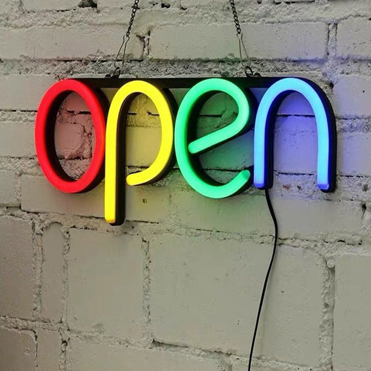 Luminous word neon sign