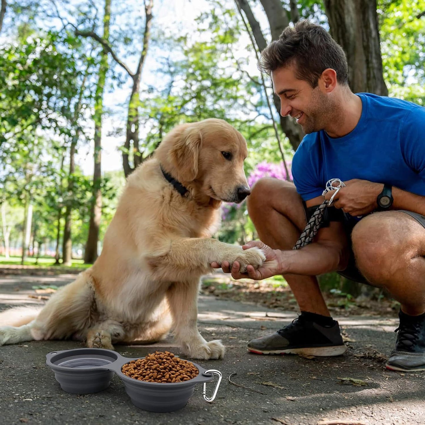 Foldable Pet Food Water Bowl