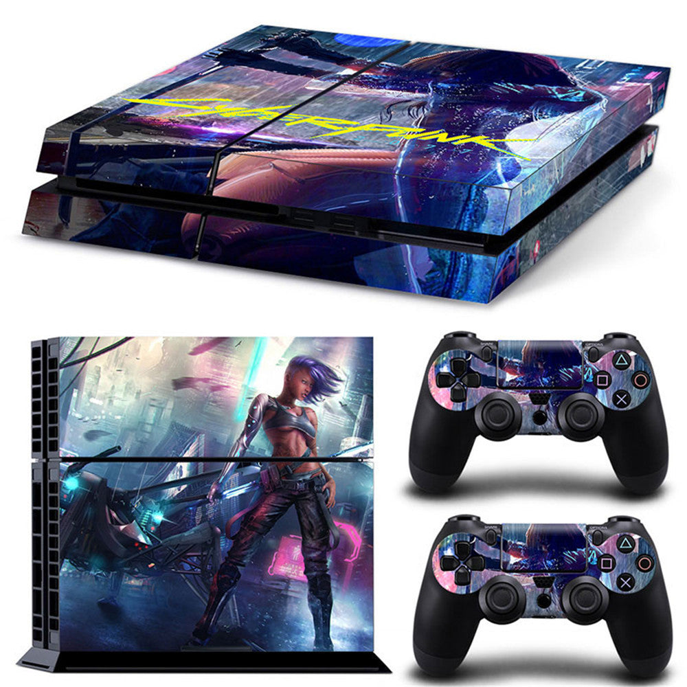 Cyberpunk 2077 PS4 Game Theme Color Stickers