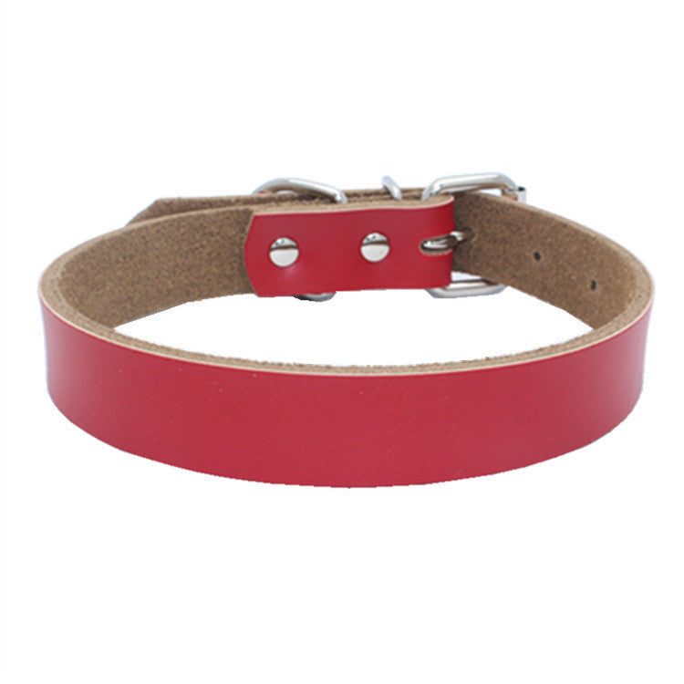 Pure leather pet collar