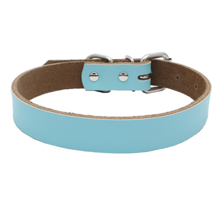 Pure leather pet collar