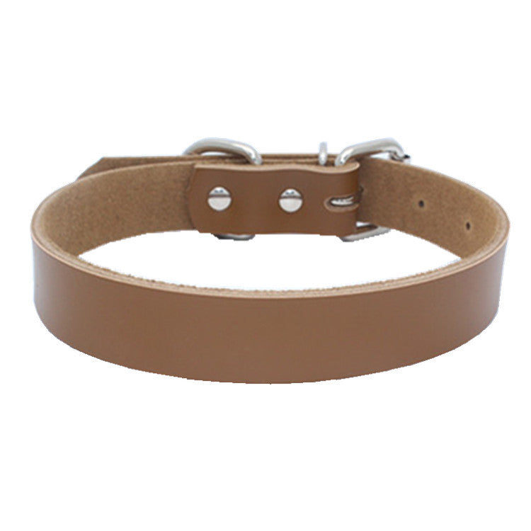 Pure leather pet collar