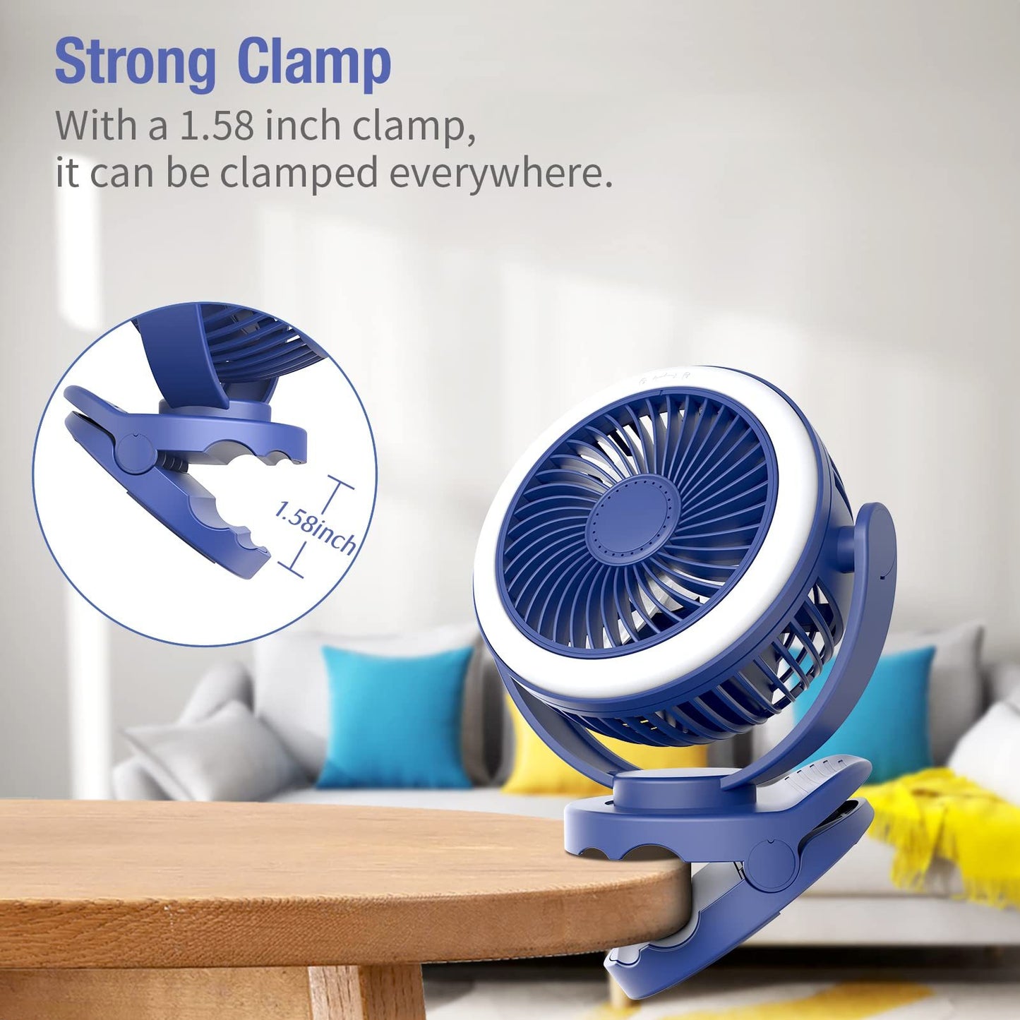 Home Portable Office Desktop USB Fan Rechargeable