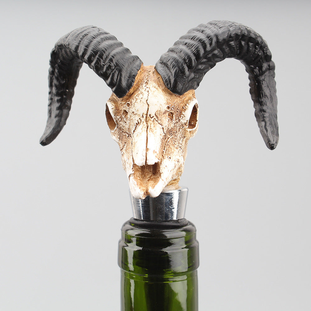 Buffalo Skull Wine Bottle Stopper