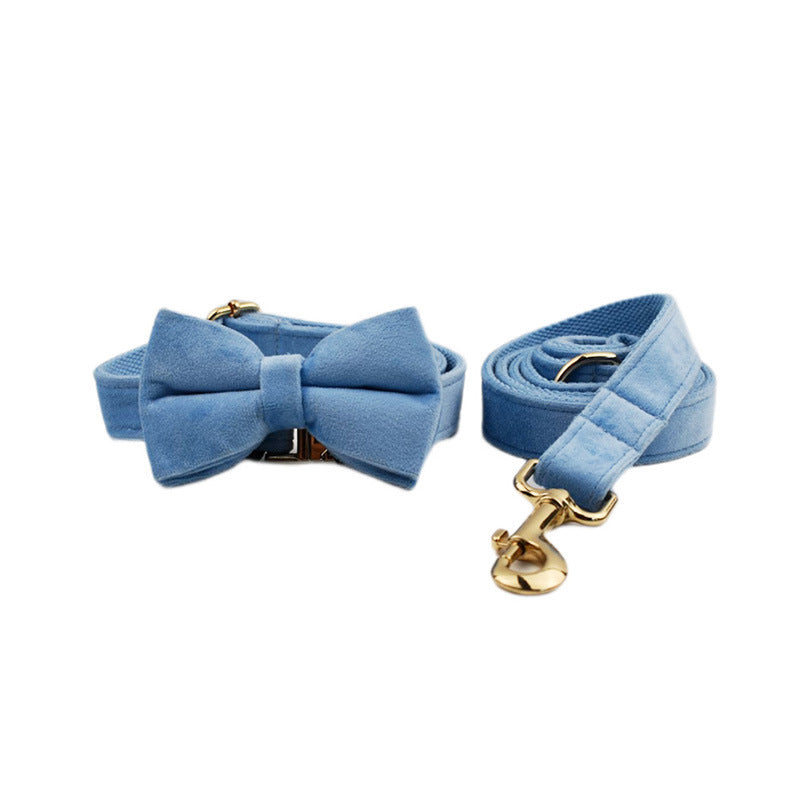 Velvet Pet Collar Traction Rope