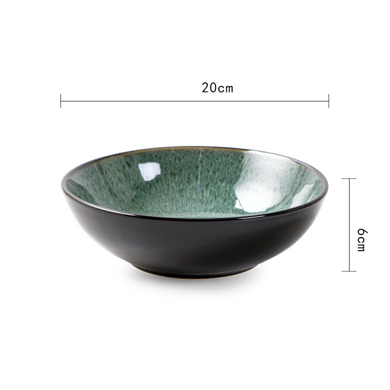 Creative Western Food Plate Dish Pan Kiln Turned Into Malachite Green Fruit Plate