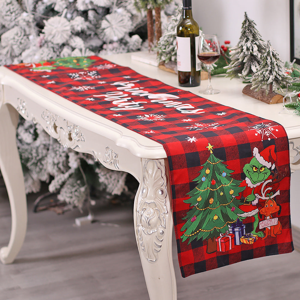 Christmas Table Runner Restaurant And Tea Table Table Decorations