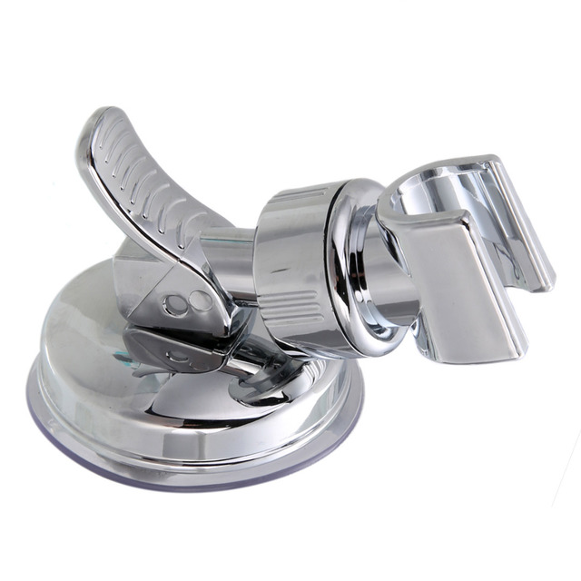 Silver Shower Head Holder Bathroom Wall Mount Suction Bracke