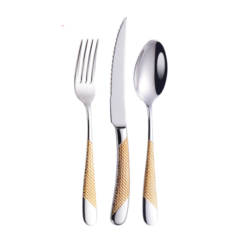 Star Diamond Plated Steak Cutlery Set Western Tableware