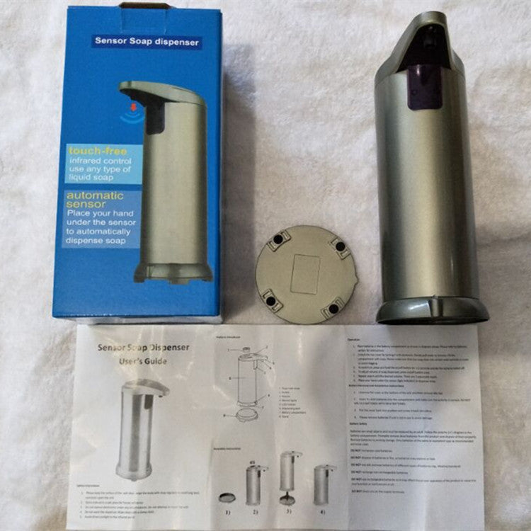 Stainless steel induction soap dispenser