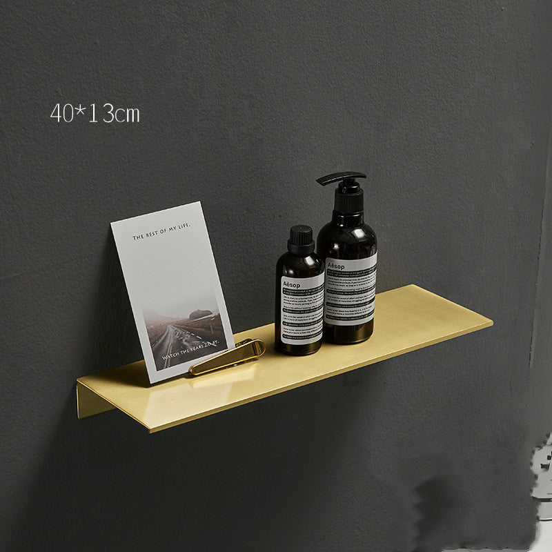 Bathroom brushed gold aluminum shelf