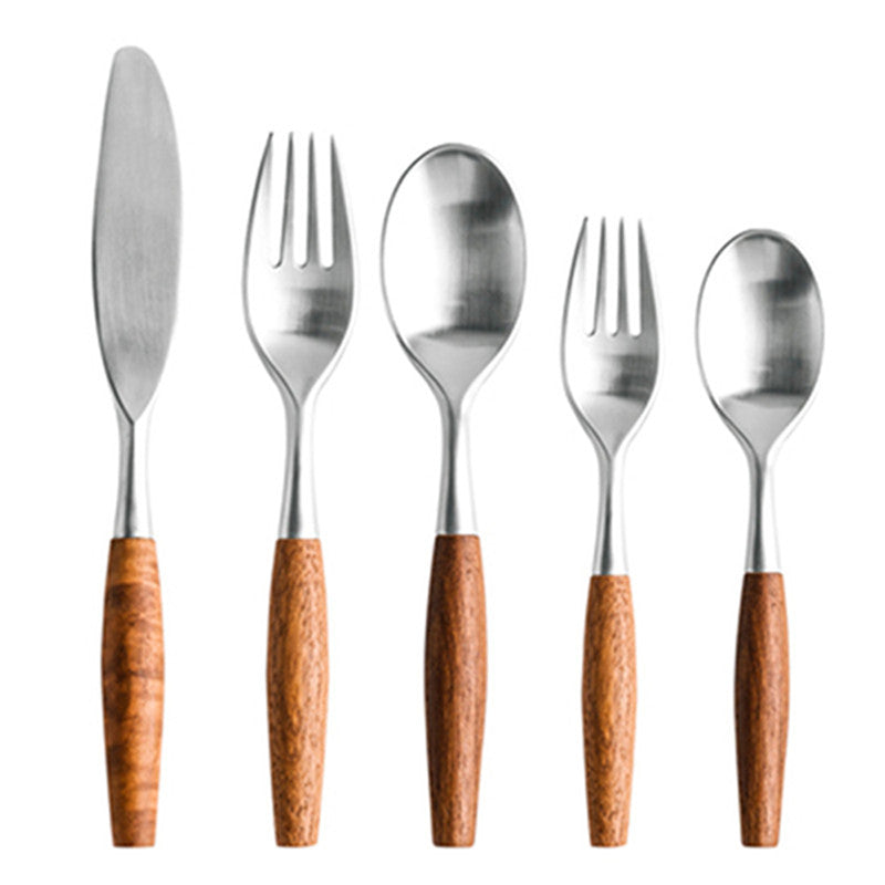 Stainless Steel Cutlery Set With Log Handle