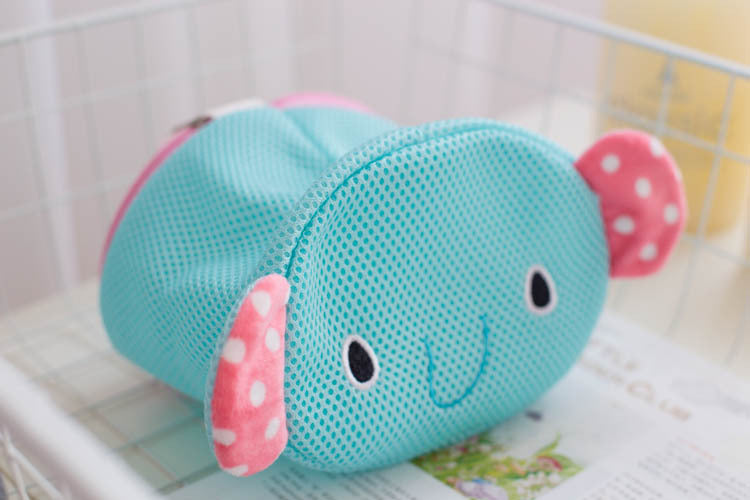 Cartoon mesh bra washing bag