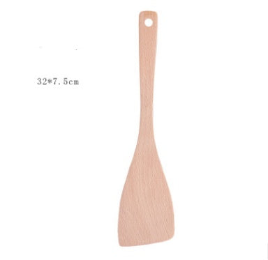 Unpainted wooden shovel