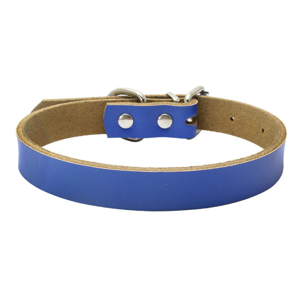 Pure leather pet collar