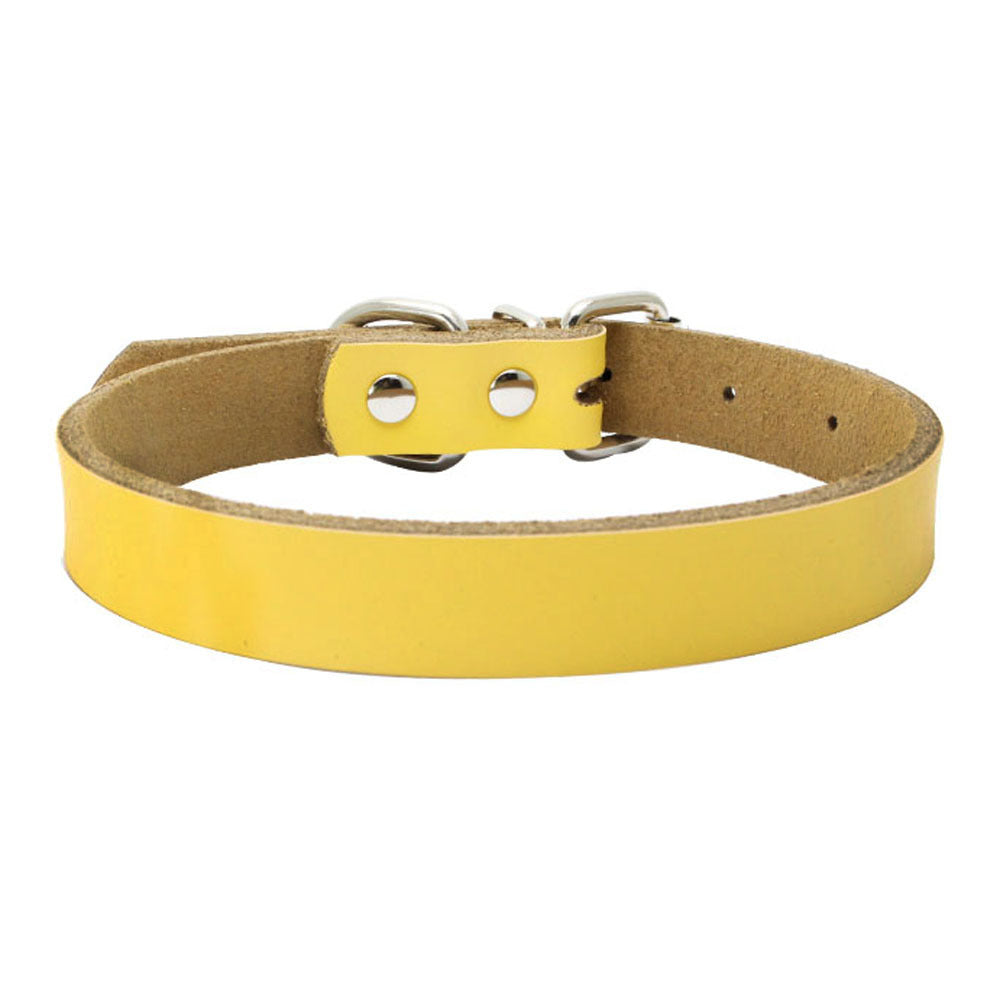 Pure leather pet collar