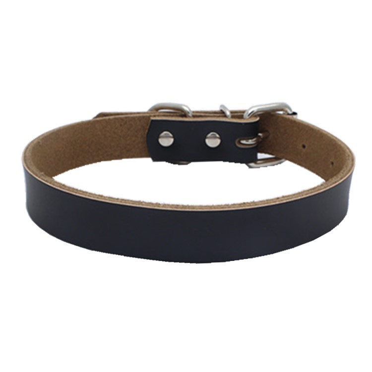 Pure leather pet collar