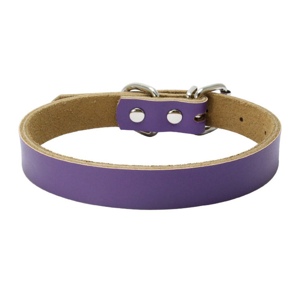 Pure leather pet collar