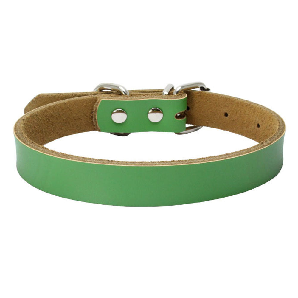 Pure leather pet collar