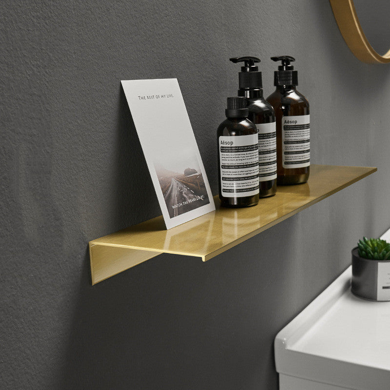 Bathroom brushed gold aluminum shelf