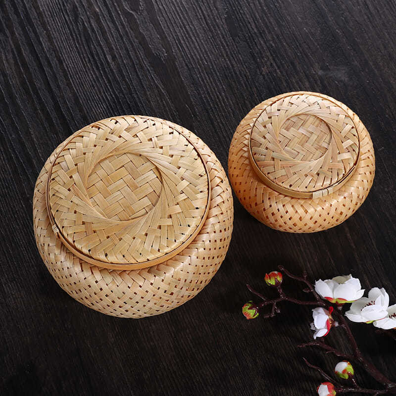 Bamboo Woven Tea Pot Box