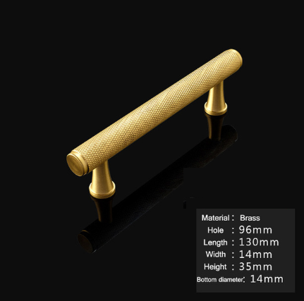 Pure copper Chinese style drawer door handle handle wine cabinet simple handle cabinet single hole pure copper Nordic