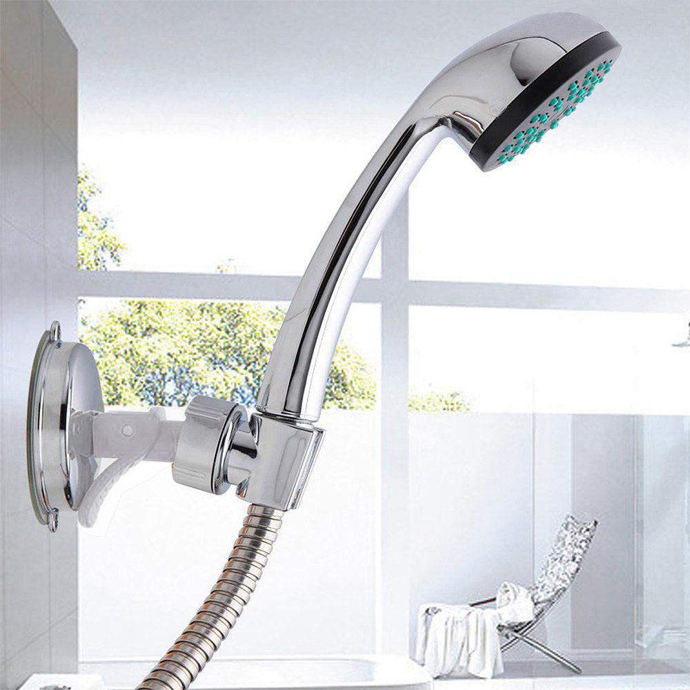 Silver Shower Head Holder Bathroom Wall Mount Suction Bracke