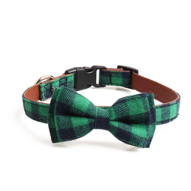 British plaid pet collar