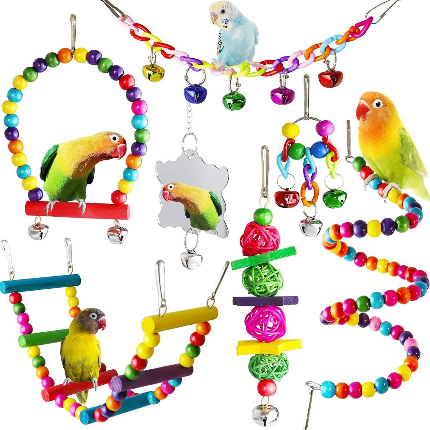 7PCs Parrot Toys