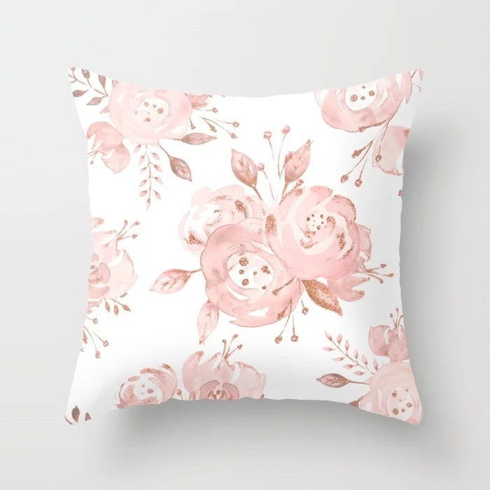 Pink sofa cushion pillowcase