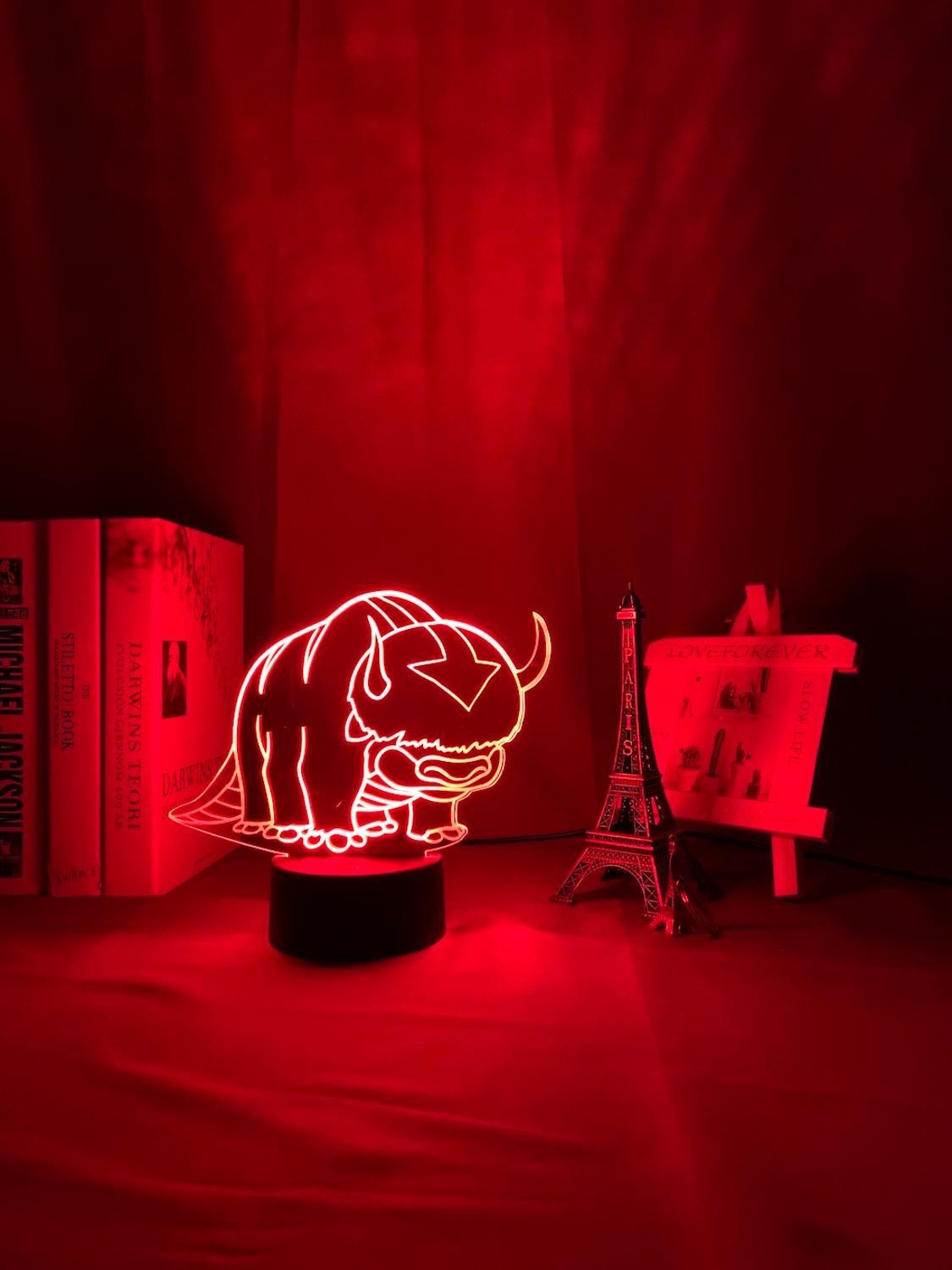 Bull bull fighting 3d lamp