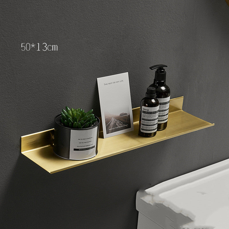 Bathroom brushed gold aluminum shelf