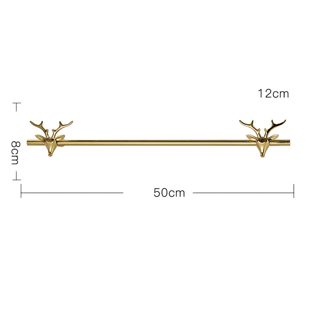 American Light Luxury Style Lucky Deer Decorative Hook Towel Bar