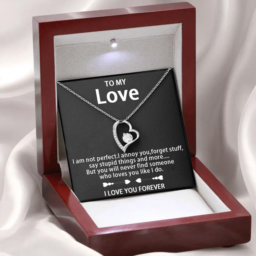 Zircon Love Necklace Ornament