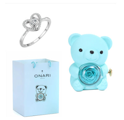 Teddy Bear Gifts Box With Necklace