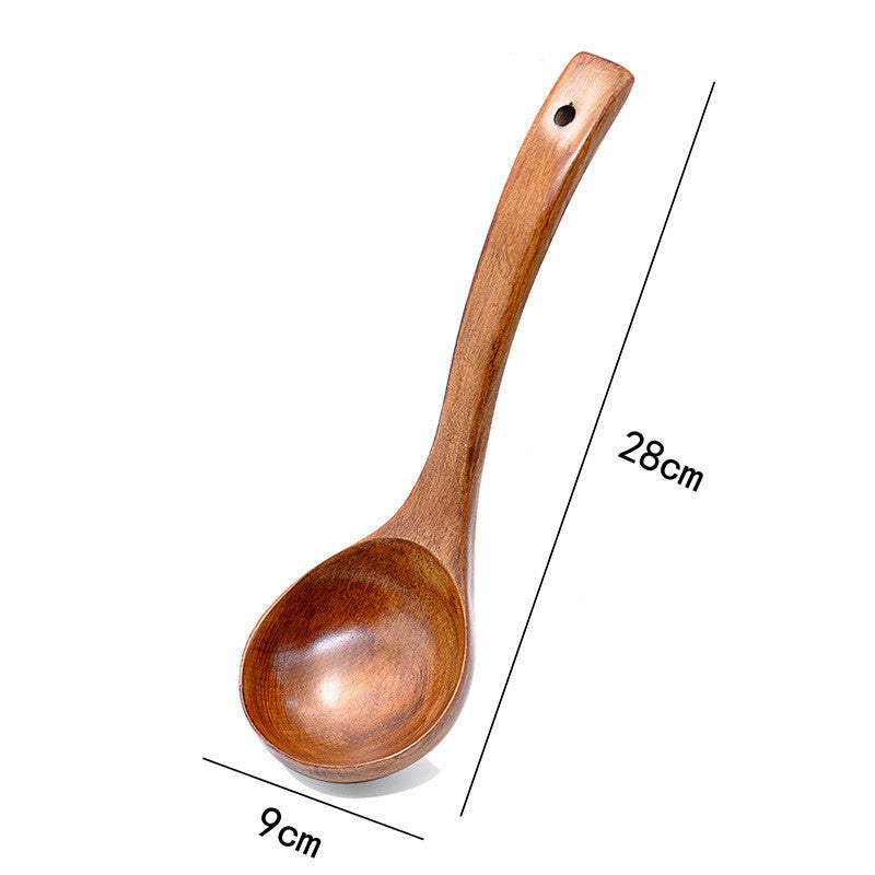 Wood Spoon With Curved Handle