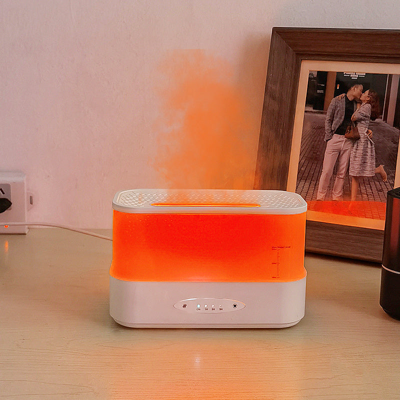 Remote Control Colorful Timed Anti Dry Burning 3D Simulation Flame Aromatherapy Machine USB