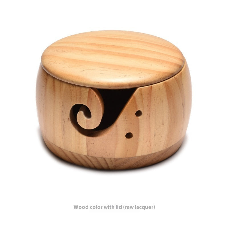 Creative Wooden Wool Storage Bowl