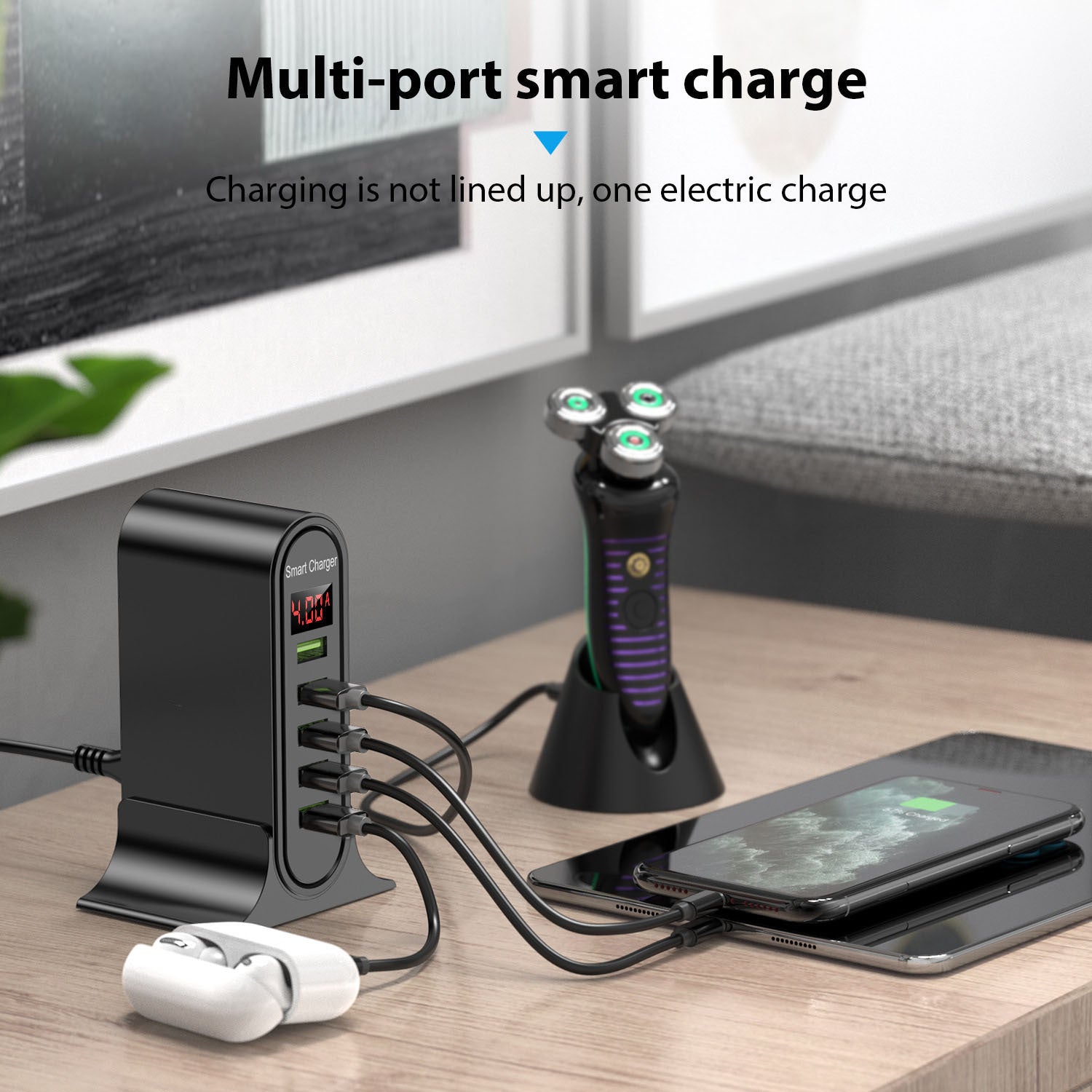 USB five-port smart charger