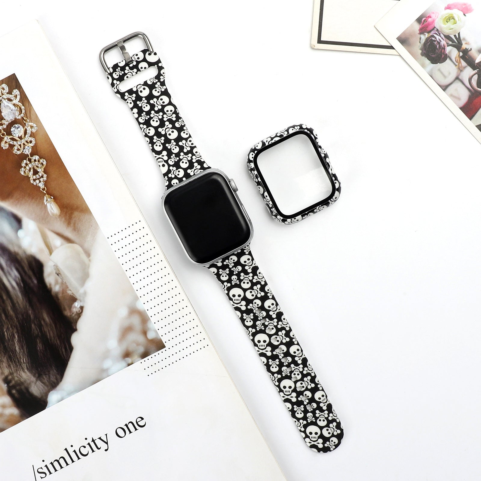 Trendy Fashion Printed Silicone Watch Strap