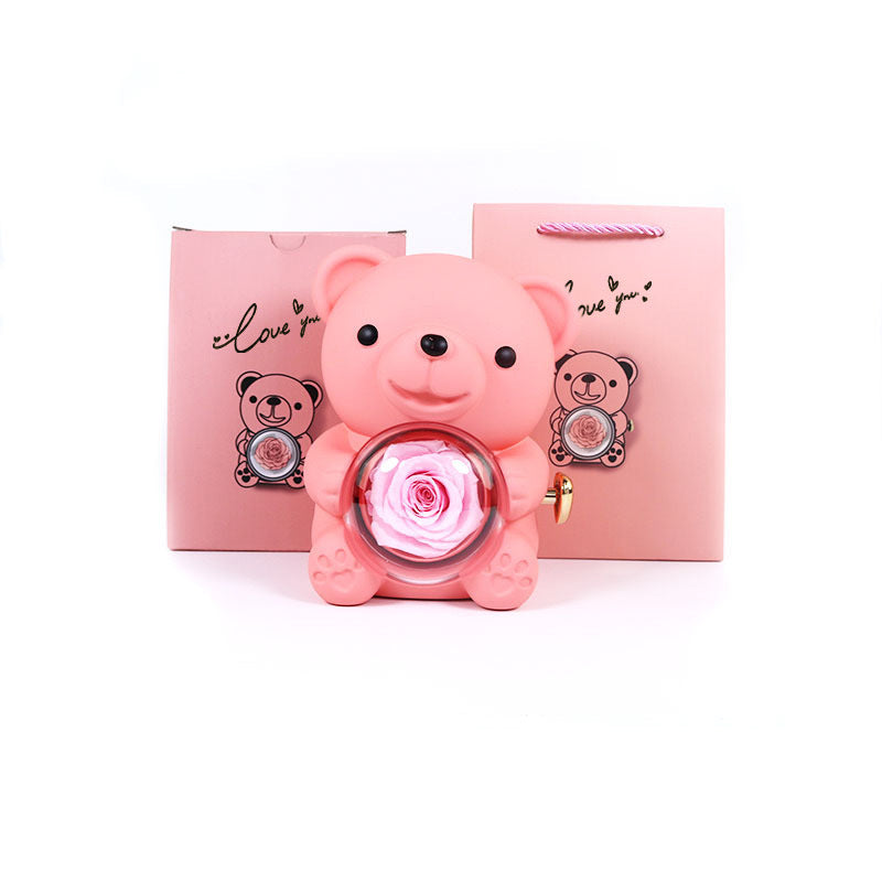 Teddy Bear Gifts Box With Necklace