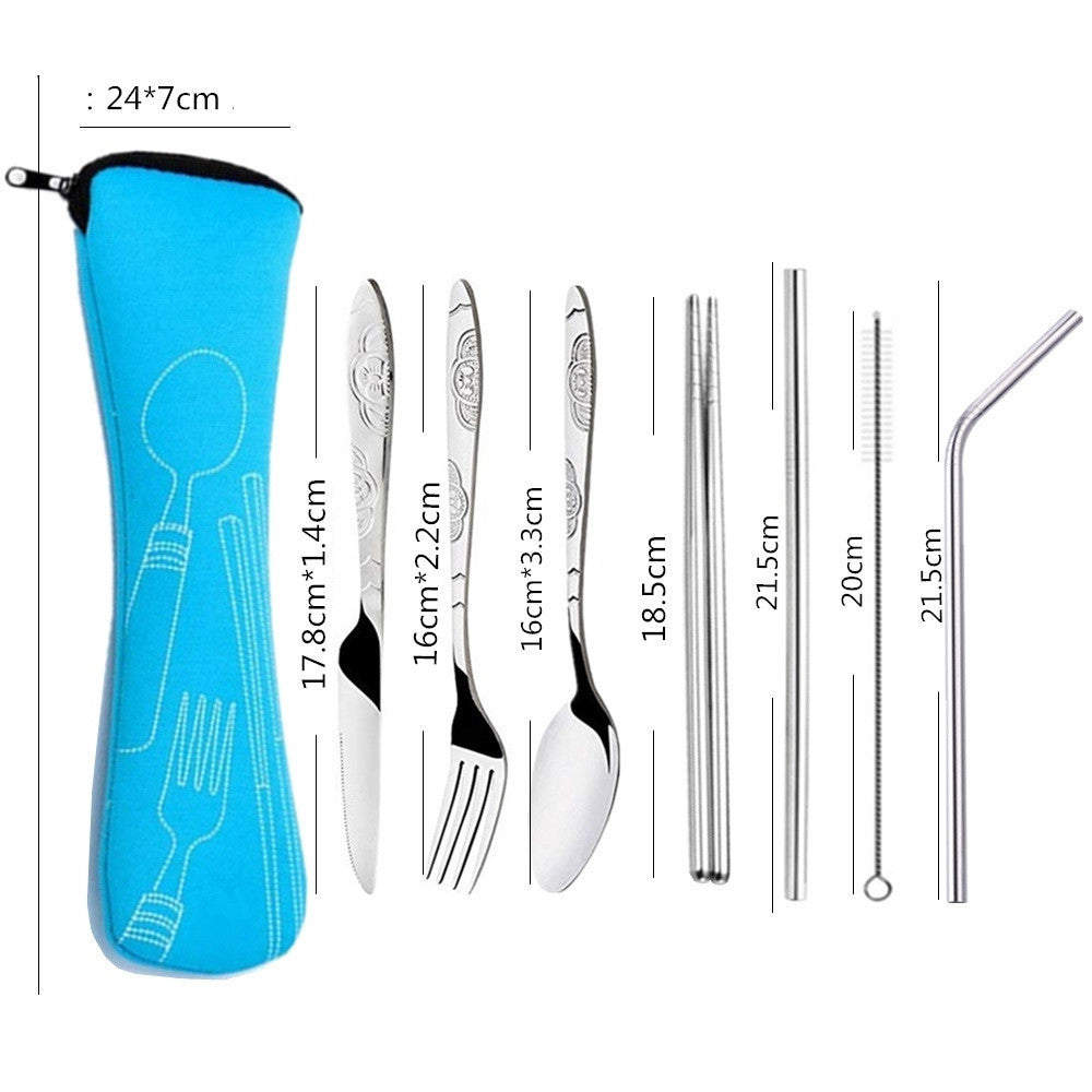 Seven-piece stainless steel cutlery set