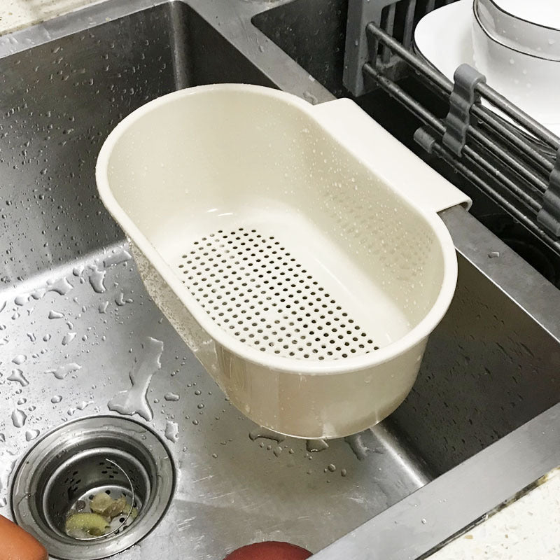 Punch-free buckle kitchen sink shelf