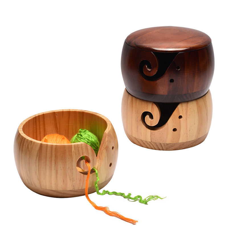 Creative Wooden Wool Storage Bowl