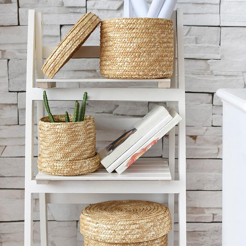 Woven storage basket