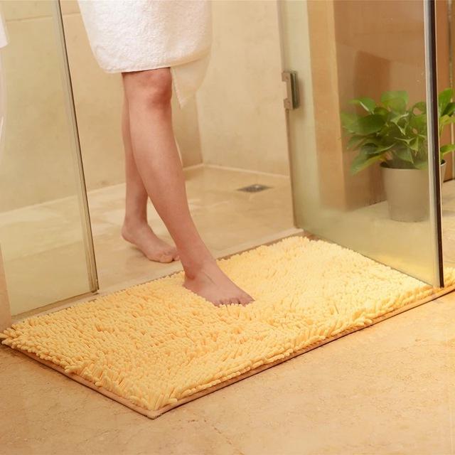 Chenille Absorbent Bathroom Non-slip Floor Mat