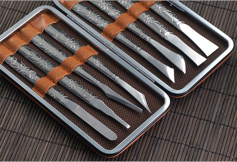 Dead skin stainless steel nail file and nail clippers