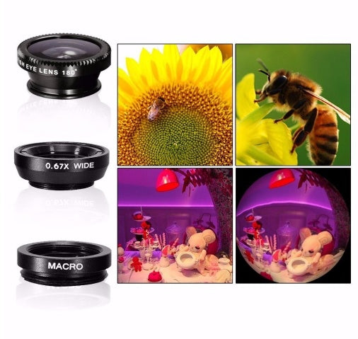 12X telephoto mobile phone universal lens 12 times telescope wide angle macro fisheye selfie stick