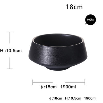 Black 5-inch Rice Bowl